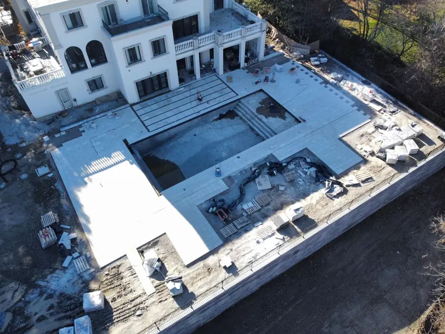 Design concept render: the same yard mid-construction